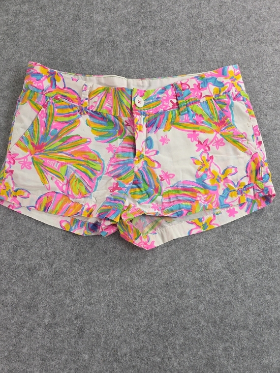Lilly Pulitzer Pants - Lilly Pulitzer Women's Floral Print Cotton Shorts - Pink Multi SZ 6 Multicolor